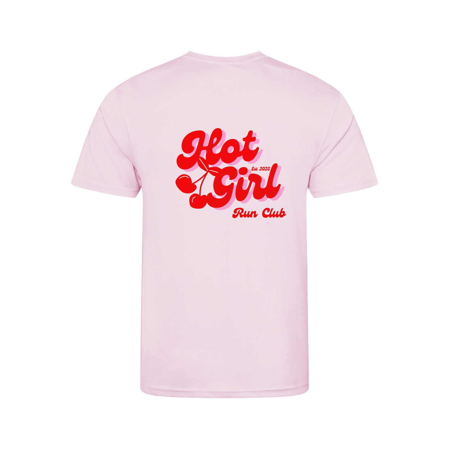 Hot Girl Run Club Running Shirt - Short Sleeve Pink