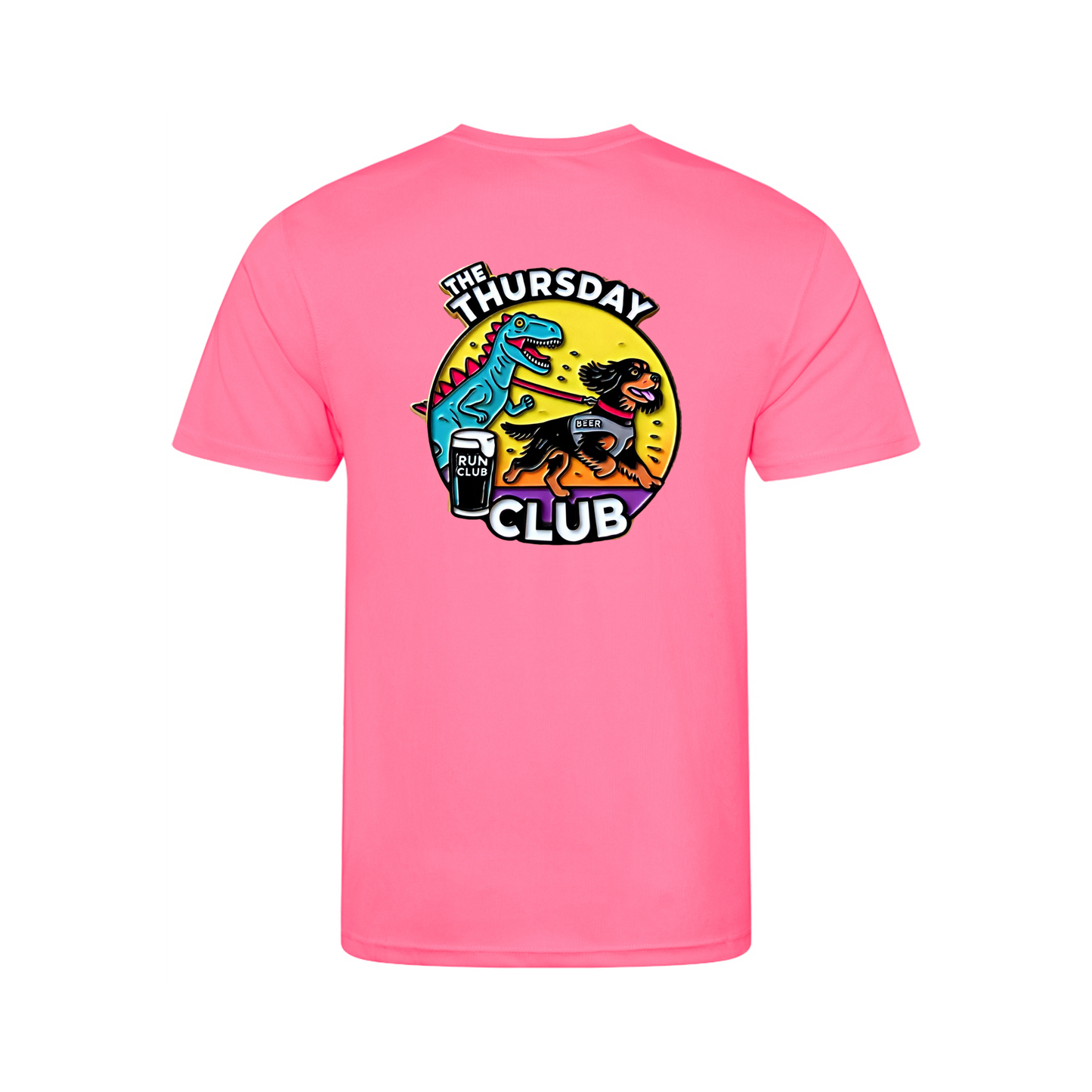 The Thursday Club Short Sleeve Running Shirt - Pink