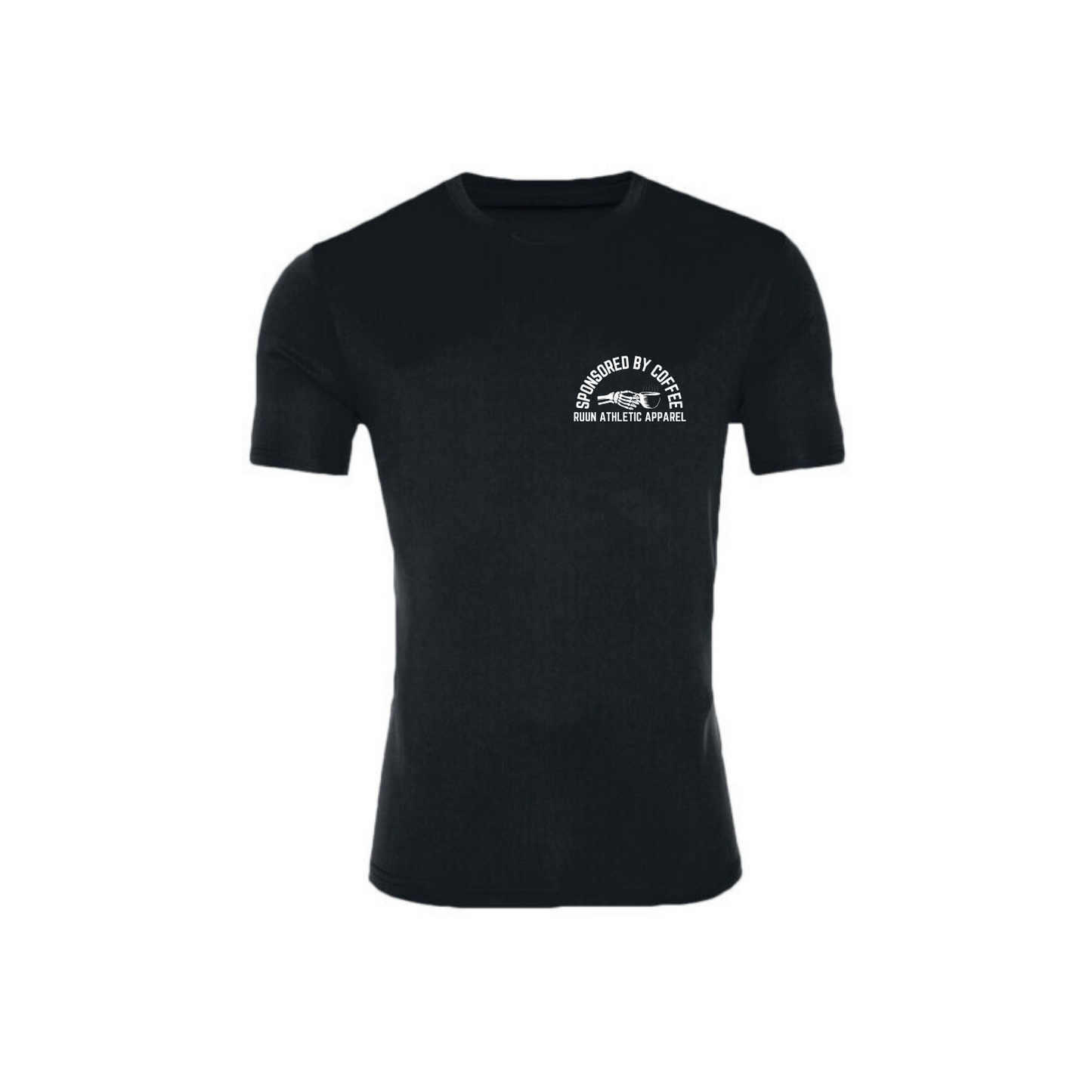 Sponsored By Coffee Running Shirt - Black/White