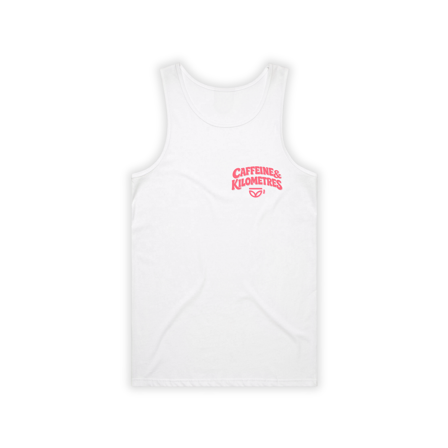 Caffeine and Kilometers Running Vest - White
