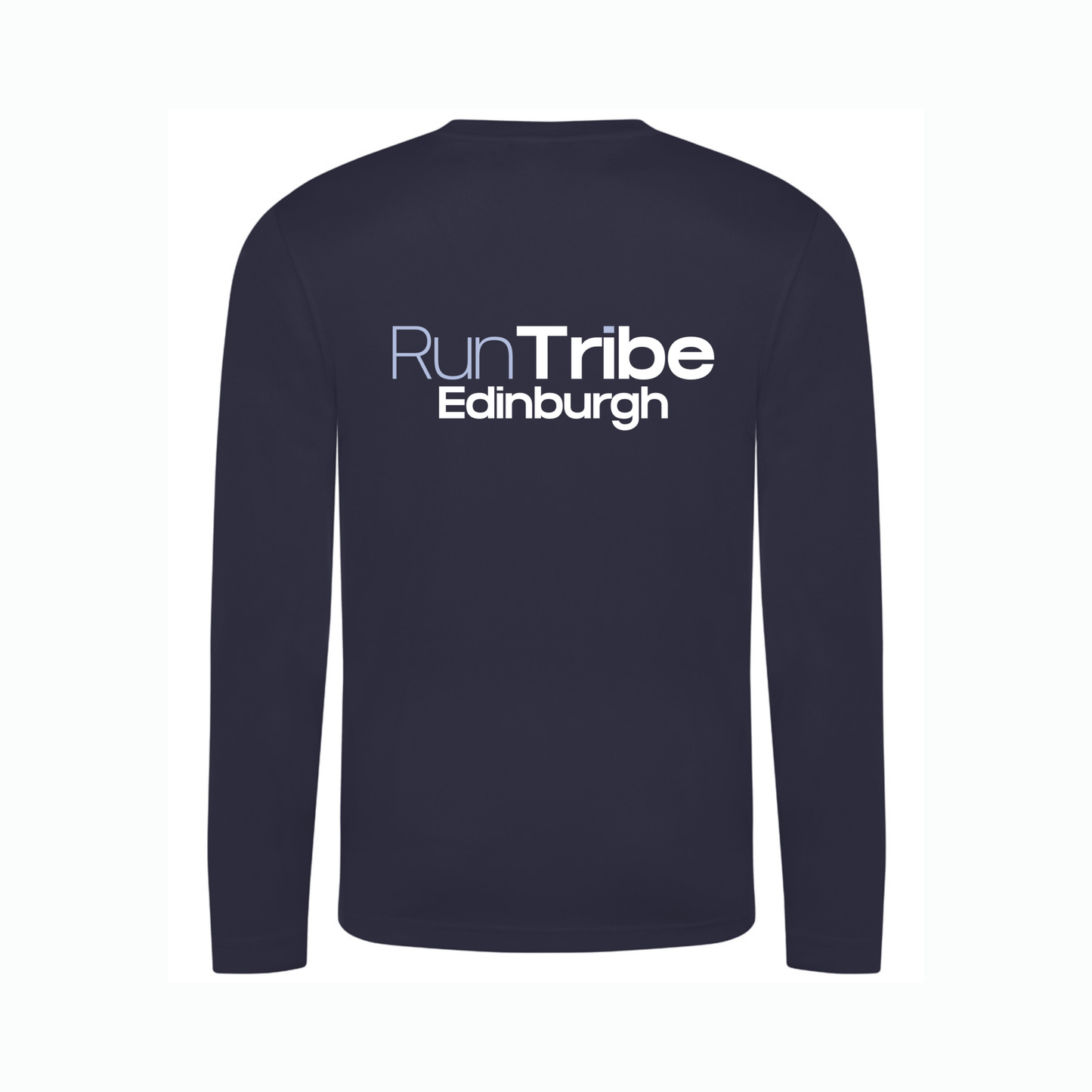Run Tribe Edinburgh Long Sleeve Running Shirt - Navy Blue