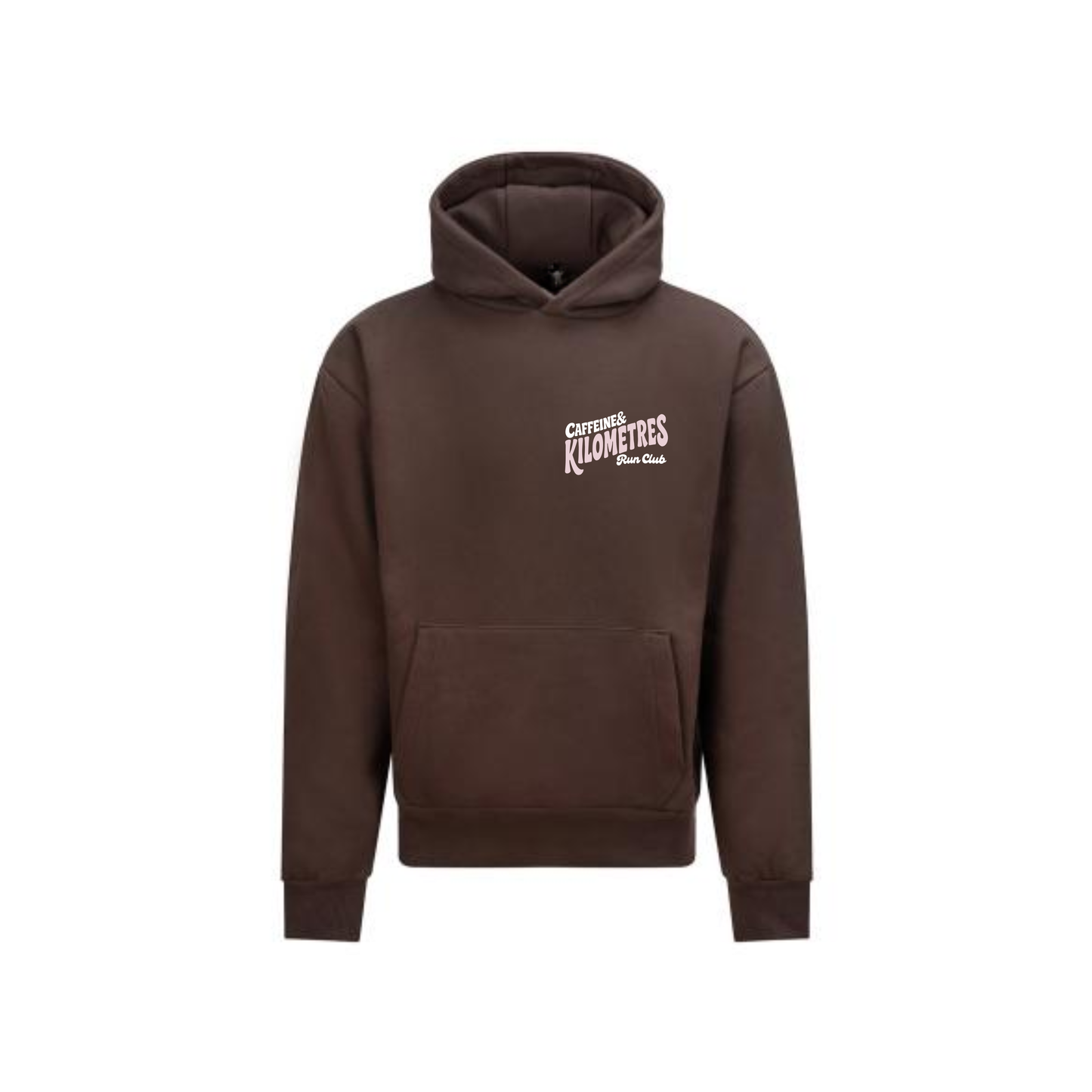 Caffeine and Kilometers Super Heavyweight Hoodie - Brown