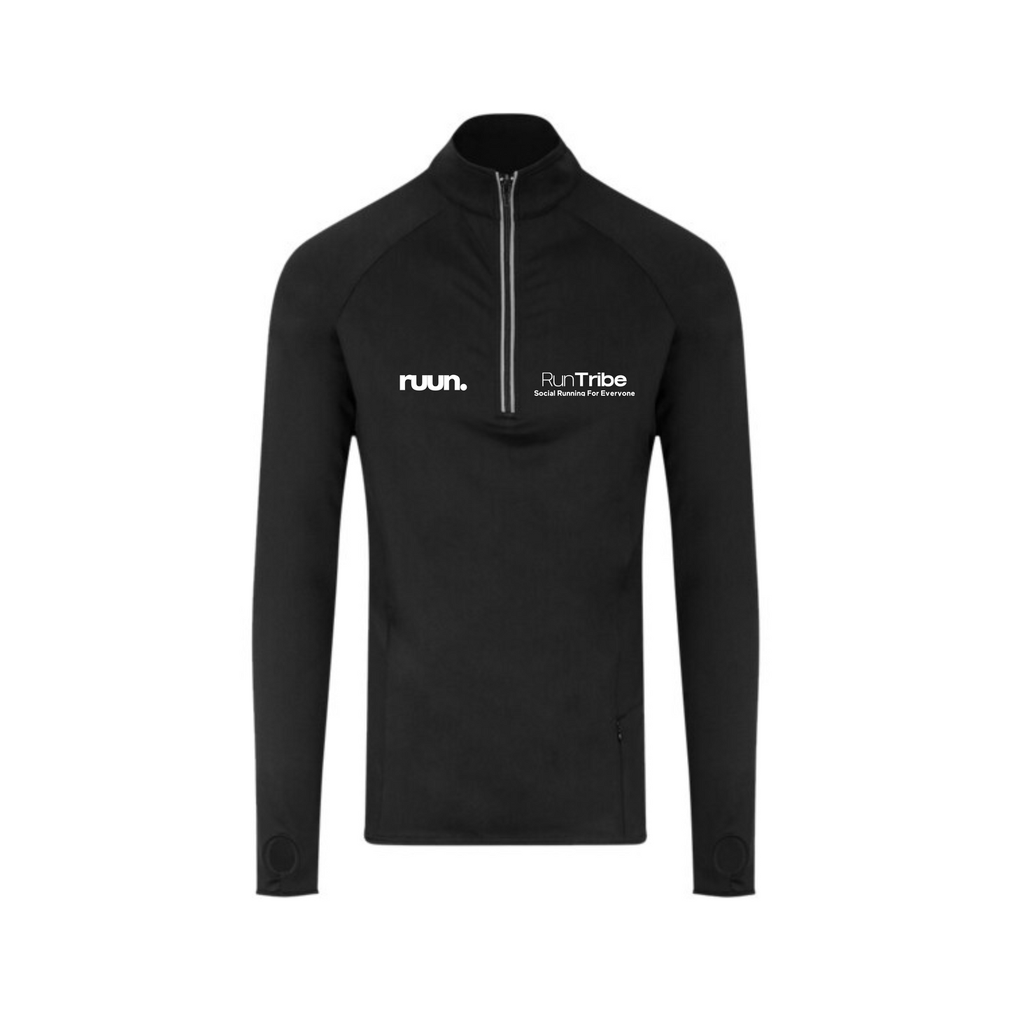 Run Tribr 1/4 Zip Top - Black