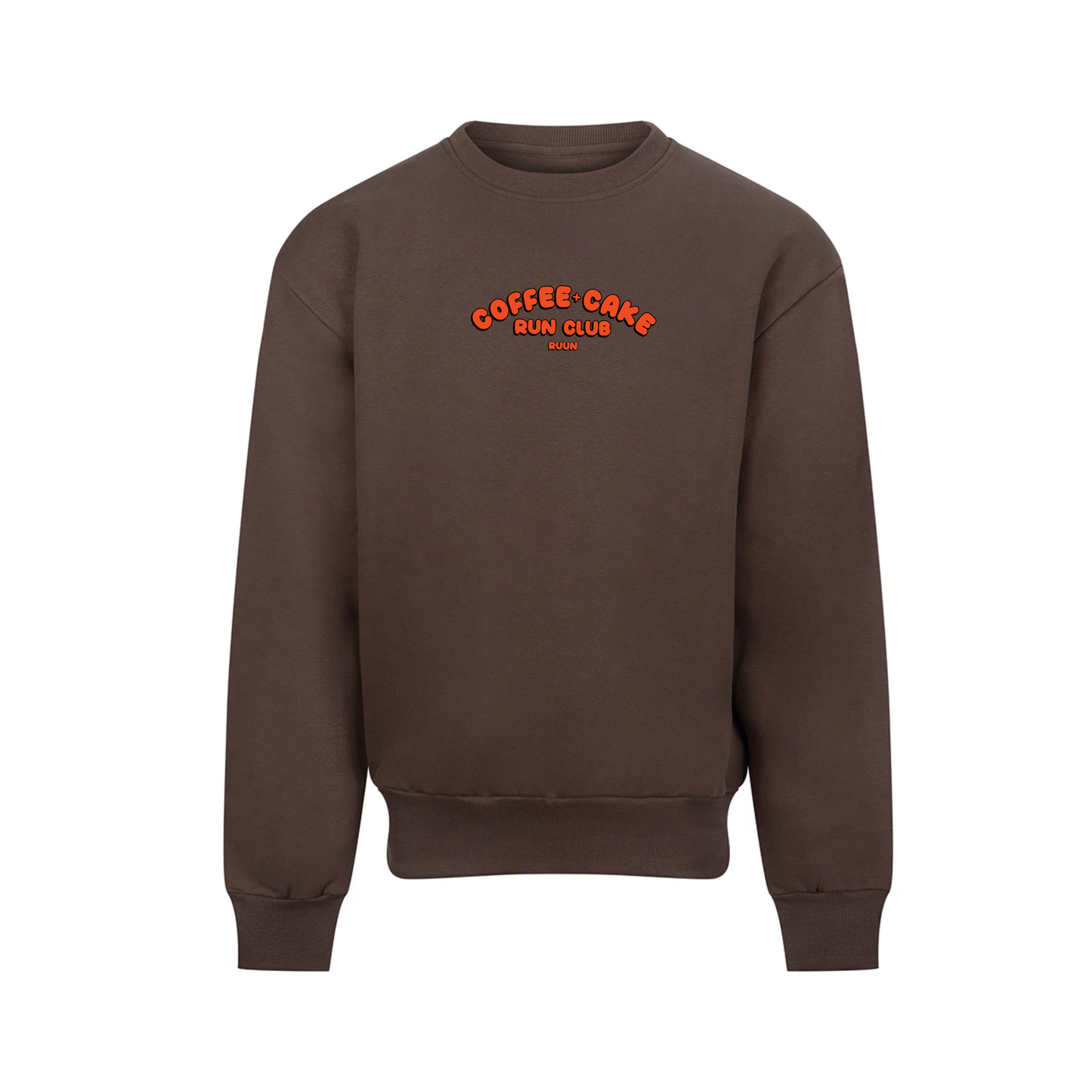 Coffee and Cake Run Club  Heavyweight Sweatshirt  - Brown