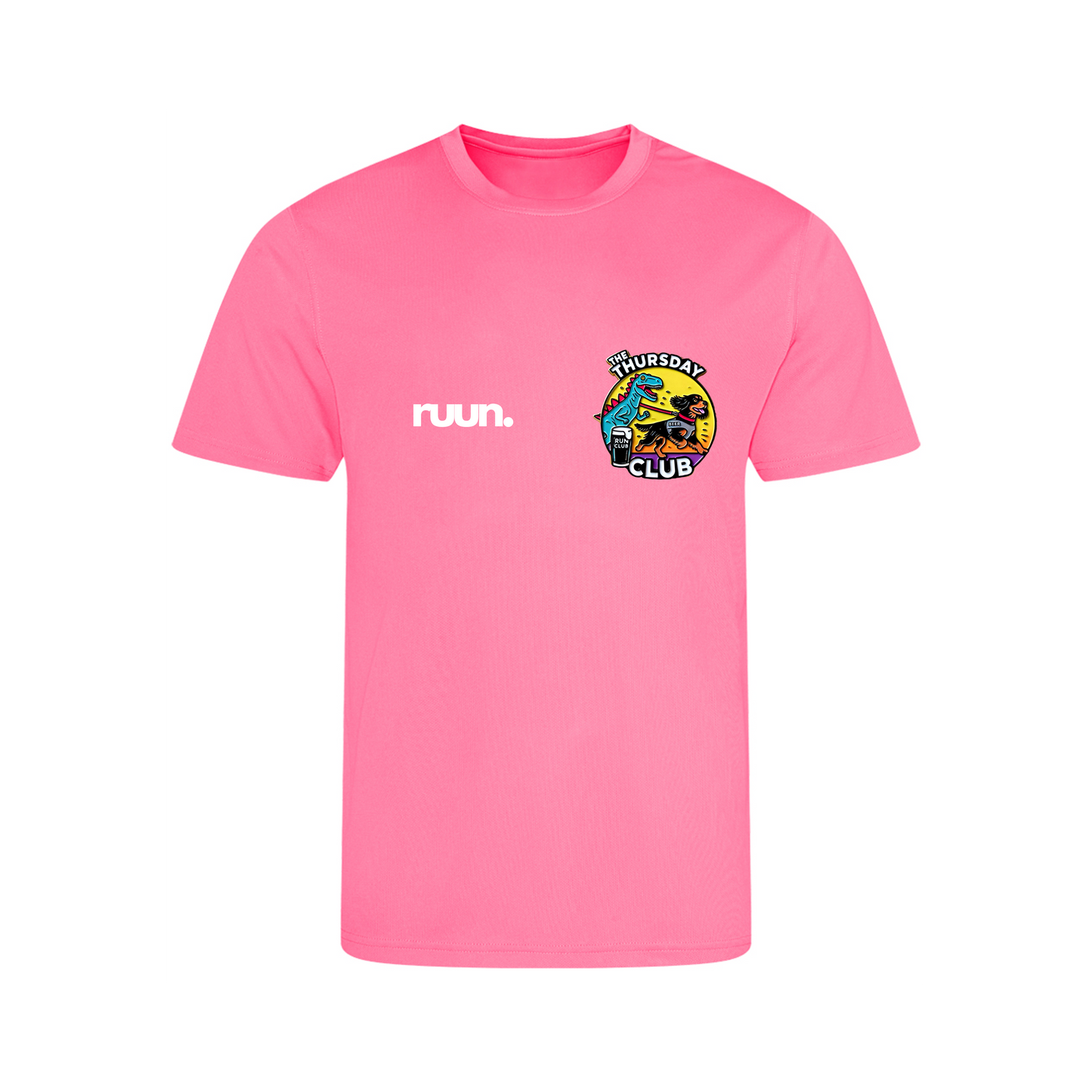 The Thursday Club Short Sleeve Running Shirt - Pink
