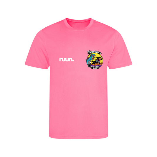 The Thursday Club Short Sleeve Running Shirt - Pink