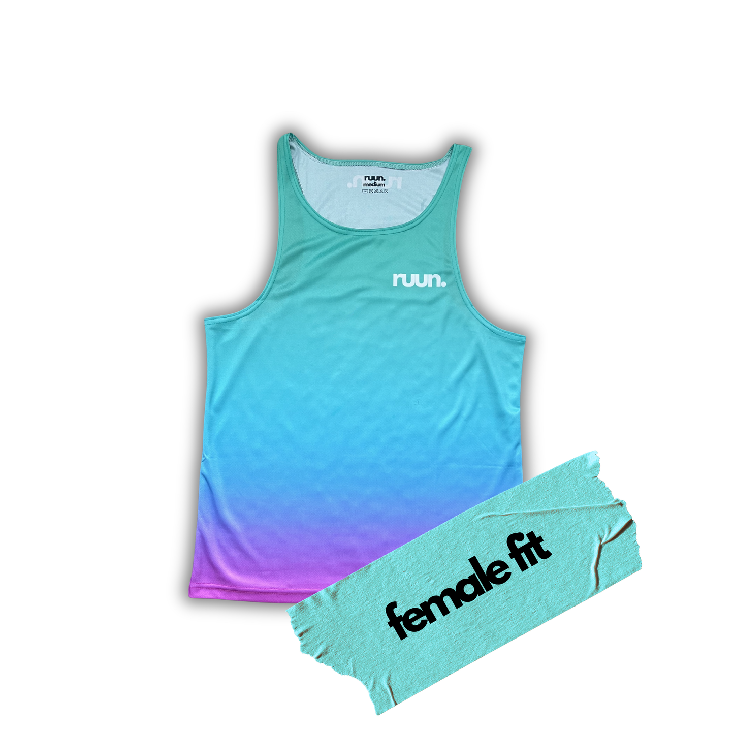 Turquoise Fade Running Vest - Female