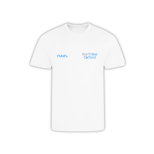 Run Tribe Oxford Running Shirt - Short Sleeve White