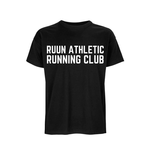 Ruun Athletic Running Club Oversized Boxy Tee - Black
