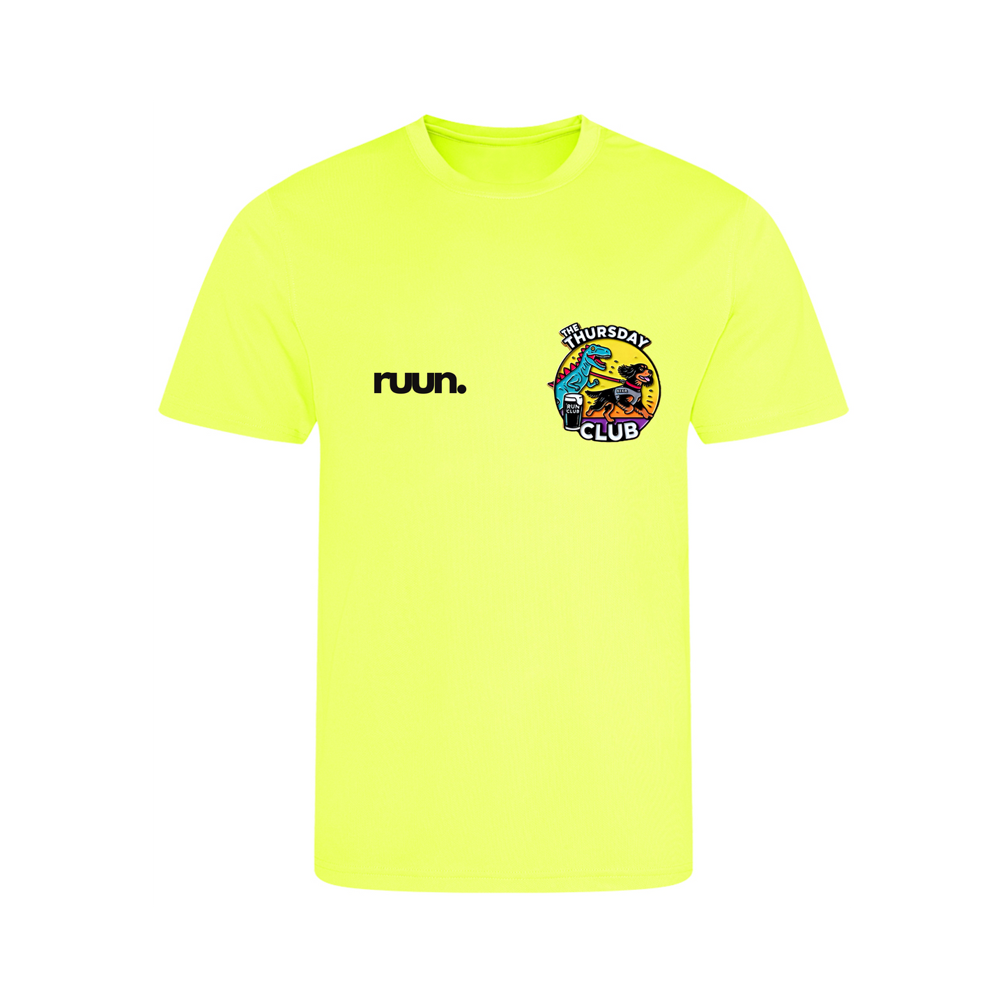 The Thursday Club Short Sleeve Running Shirt - Yellow