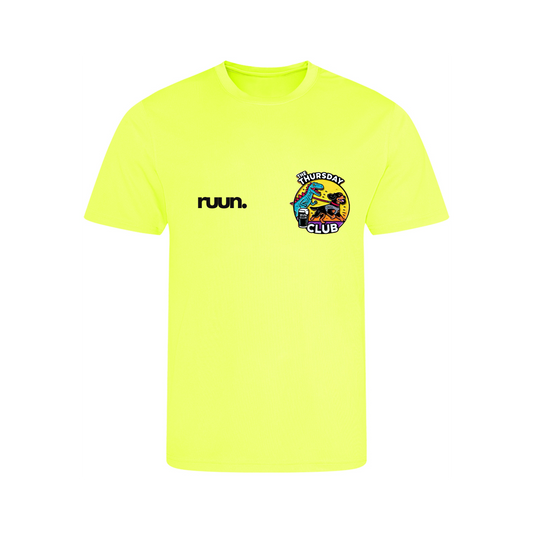 The Thursday Club Short Sleeve Running Shirt - Yellow