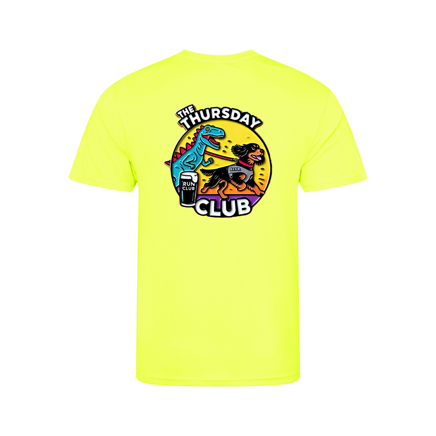 The Thursday Club Short Sleeve Running Shirt - Yellow