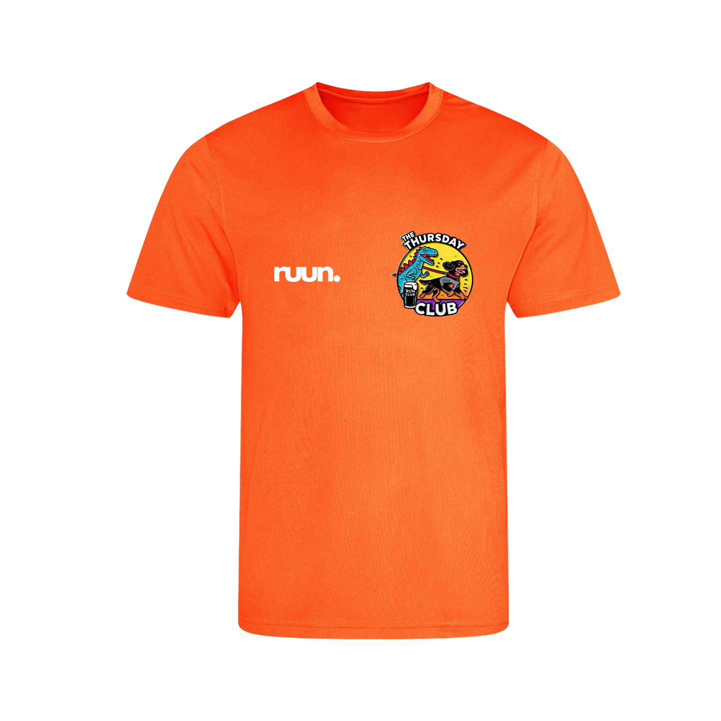 The Thursday Club Short Sleeve Running Shirt - Orange