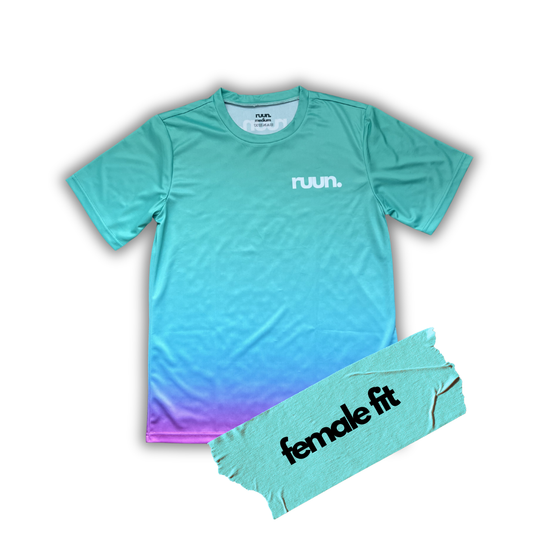 Turquoise Fade Running Shirt - Female