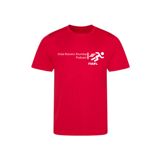 Insta Runners Roundup Podcast Running Shirt - Red