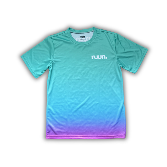 Turquoise Fade Running Shirt - Male/Unisex