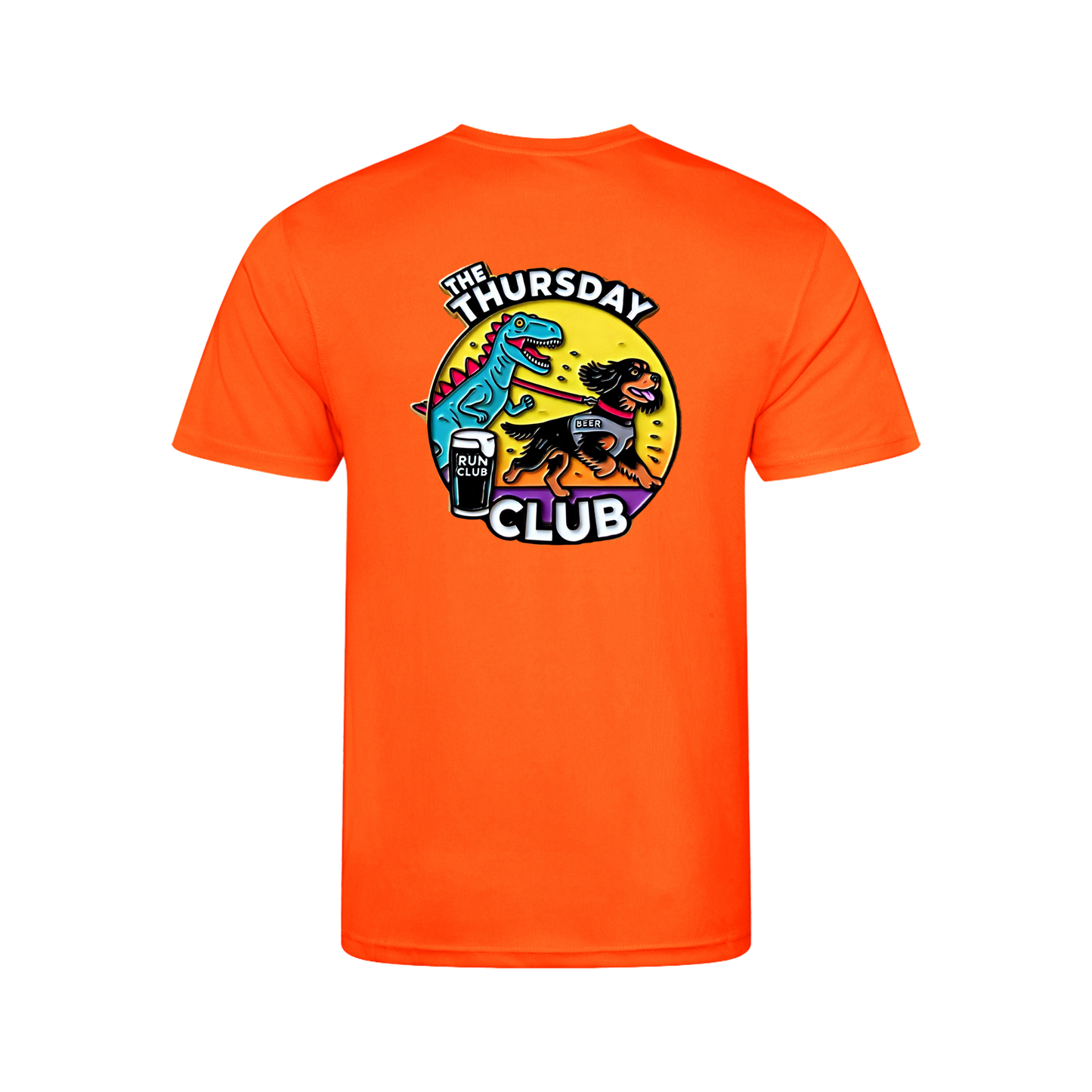 The Thursday Club Short Sleeve Running Shirt - Orange