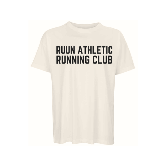Ruun Athletic Running Club Oversized Boxy Tee - Off White
