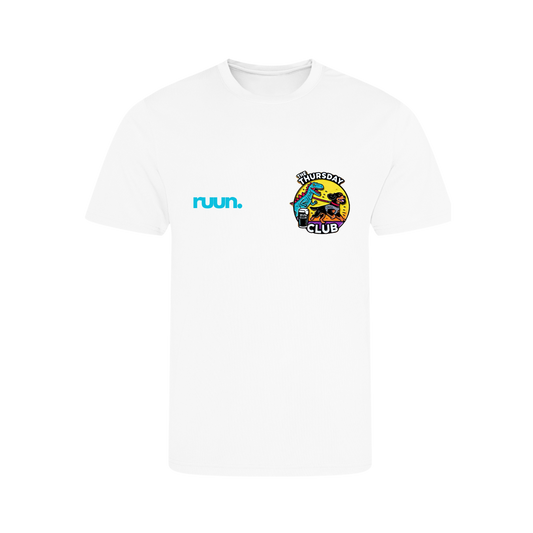 The Thursday Club Short Sleeve Running Shirt - White