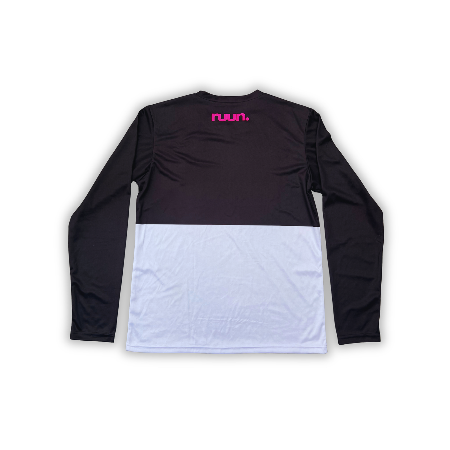 Long Sleeve Running Shirt - Black/White