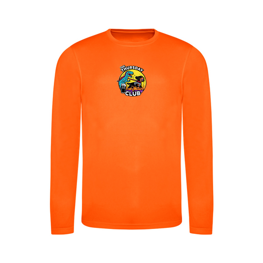 The Thursday Club Long Sleeve Running Shirt - Orange