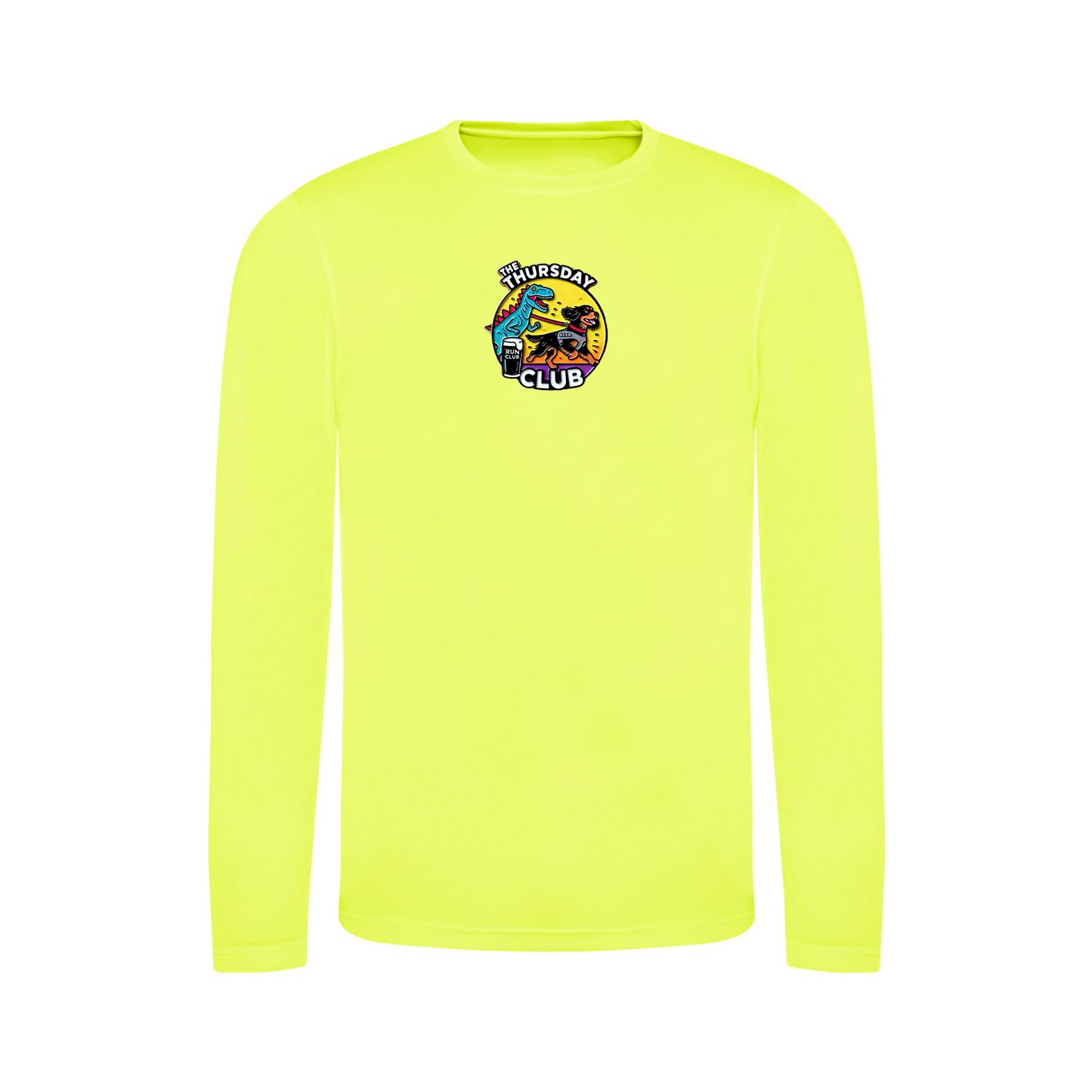 The Thursday Club Long Sleeve Running Shirt - Yellow