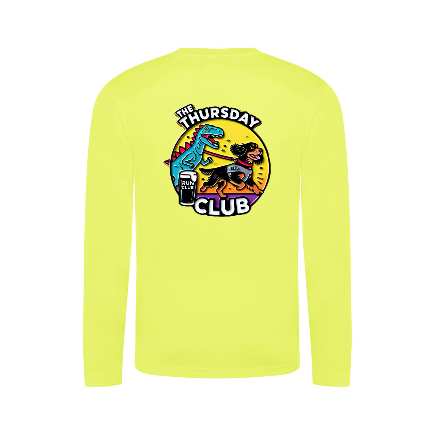The Thursday Club Long Sleeve Running Shirt - Yellow