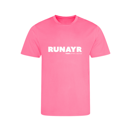 RunAyr Short Sleeve Running Shirt - Neon Pink