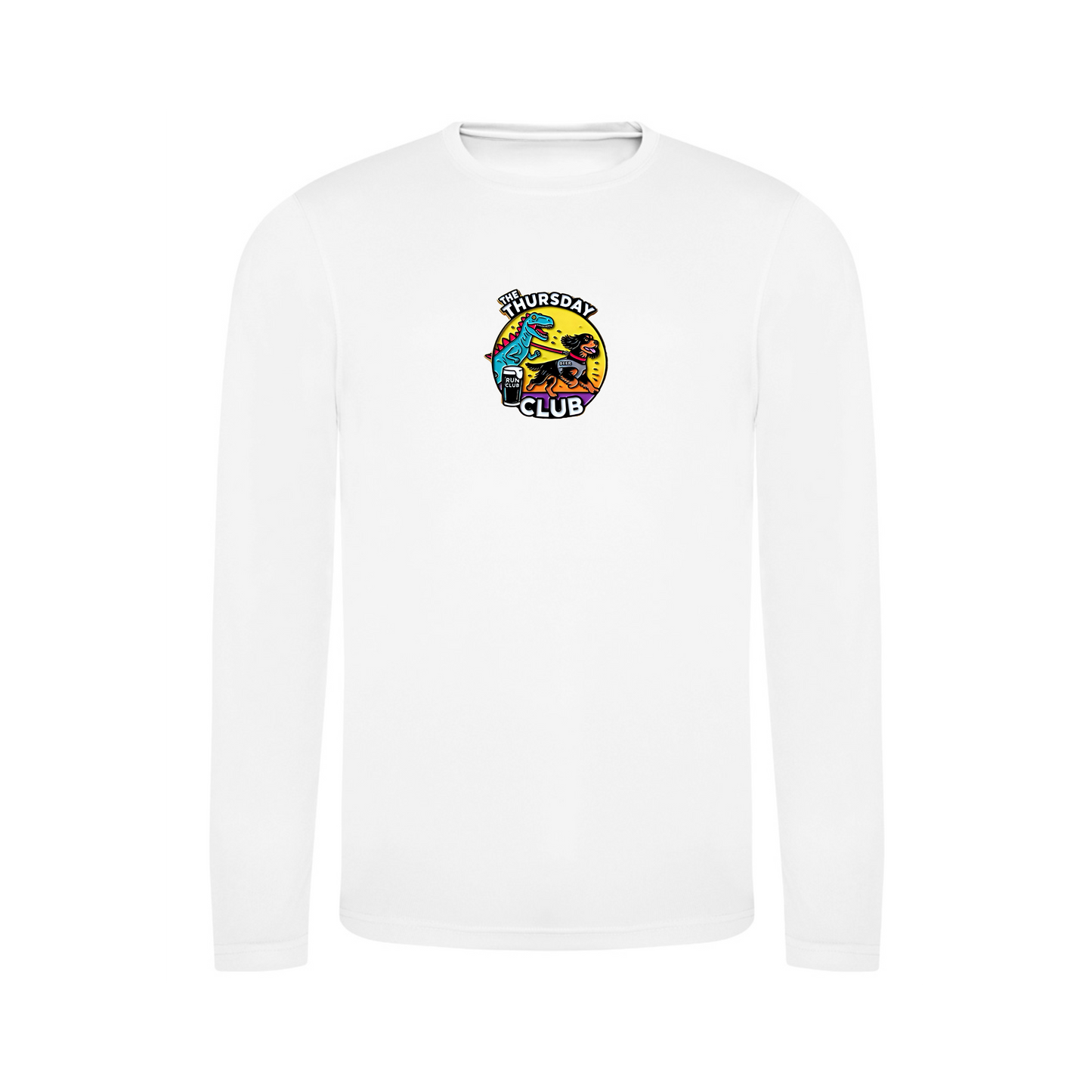The Thursday Club Long Sleeve Running Shirt - White