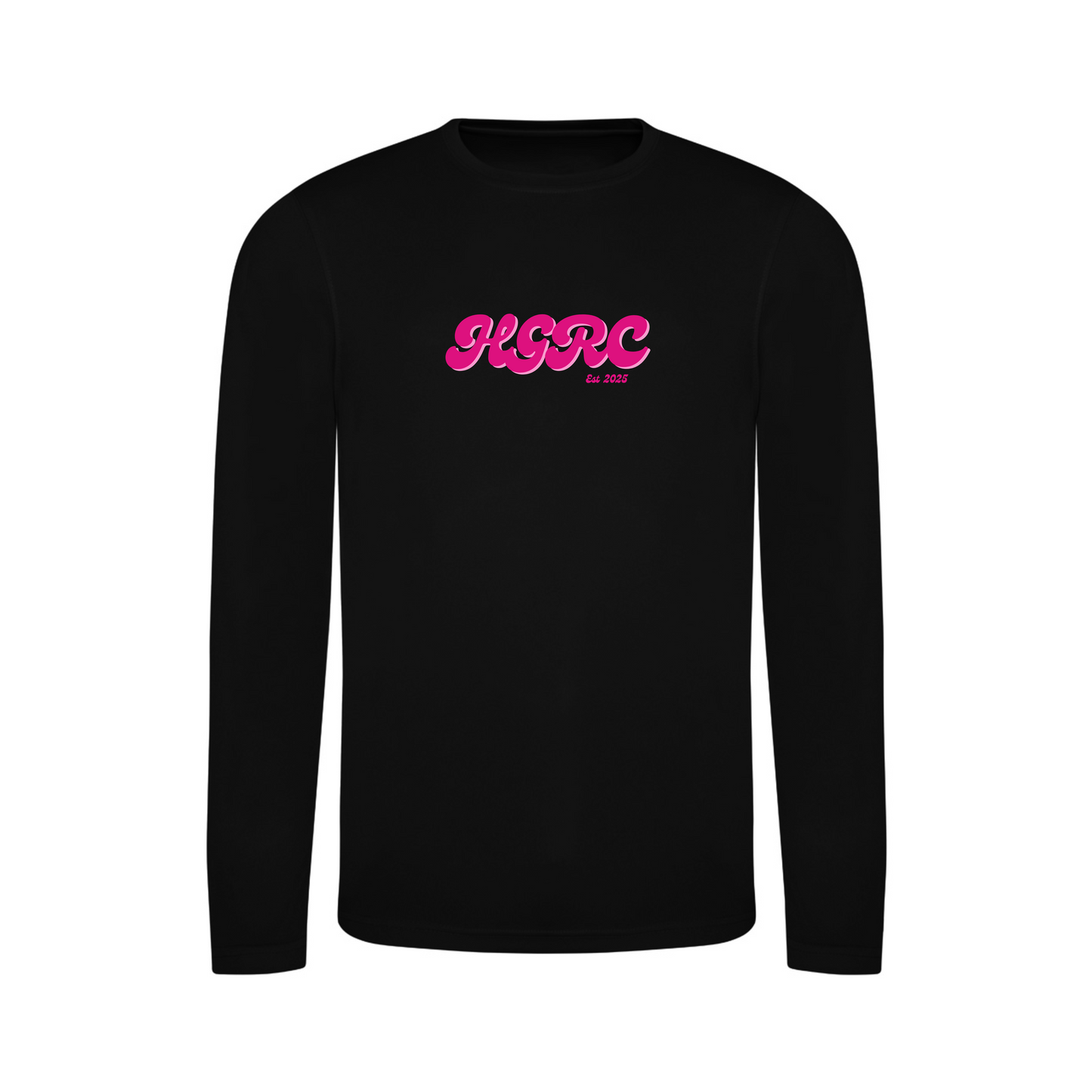 Hot Girl Run Club Long Sleeve Running Shirt - Black