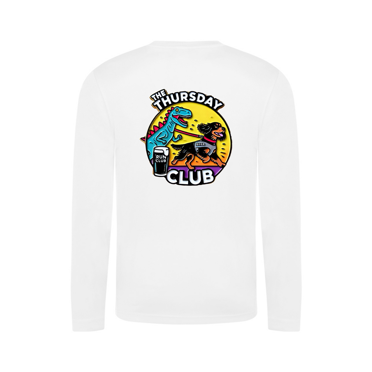 The Thursday Club Long Sleeve Running Shirt - White