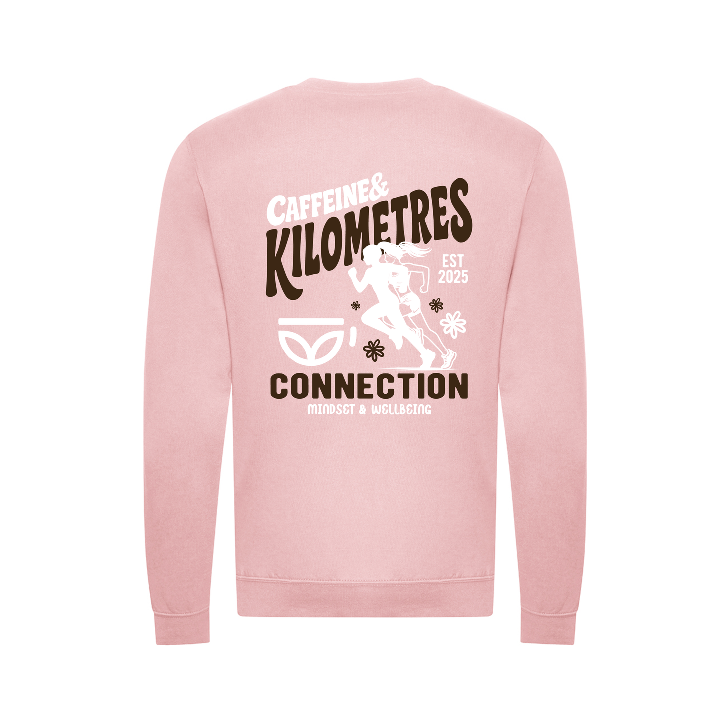 Caffeine and Kilometers Sweatshirt - Pink