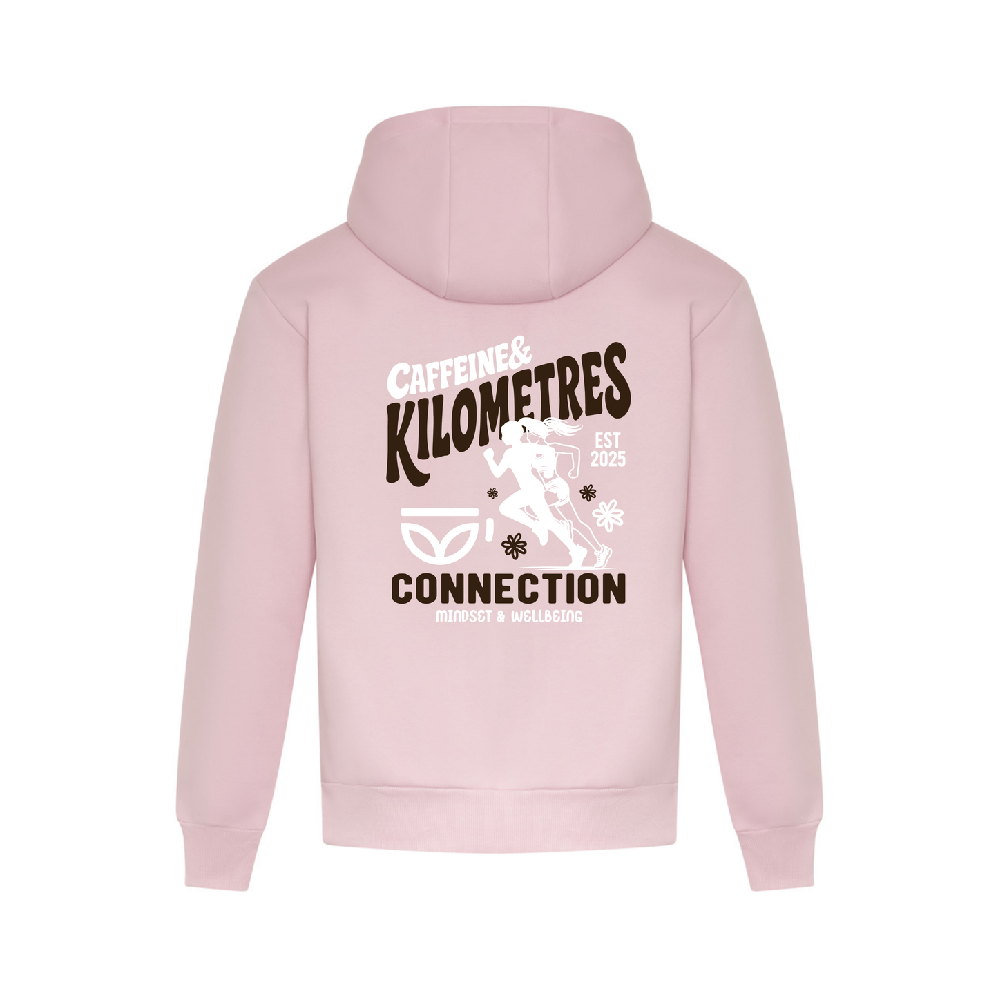 Caffeine and Kilometers Super Heavyweight Hoodie - Pink