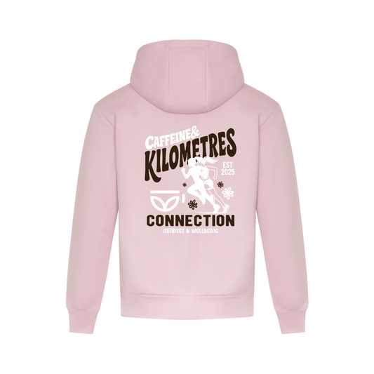 Caffeine and Kilometers Super Heavyweight Hoodie - Pink