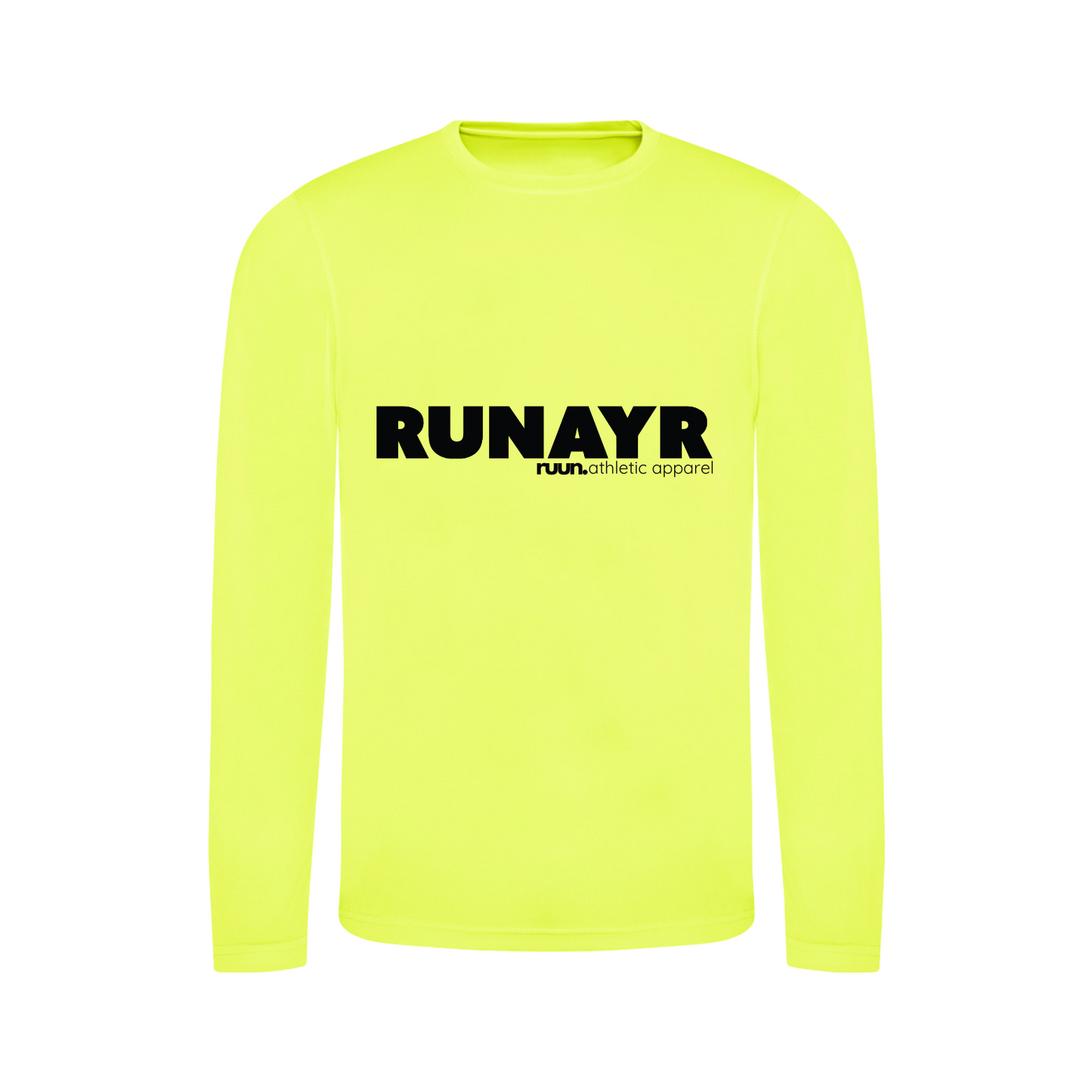 RunAyr Long Sleeve Running Shirt - Neon Yellow