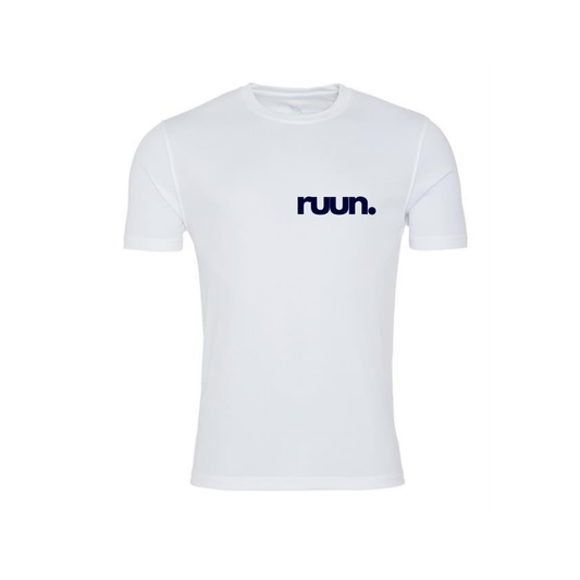 Ruun Essential Running Shirt -White/Black