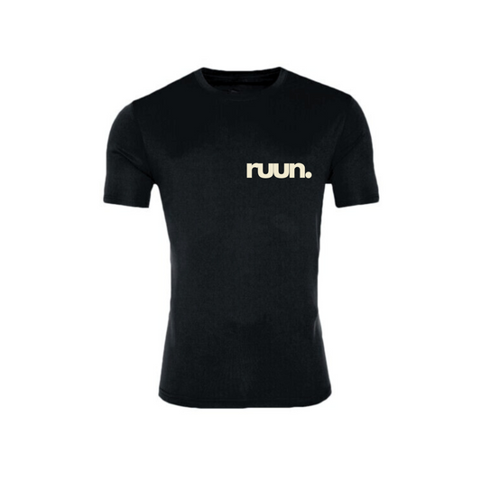 Ruun Essential Running Shirt -Black/Cream