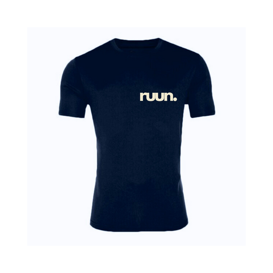 Ruun Essential Running Shirt -Navy Blue/White