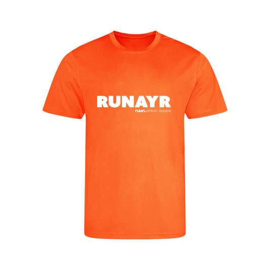 RunAyr Short Sleeve Running Shirt - Neon Orange