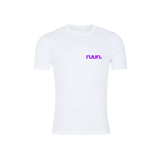 Running Shirt - White/Purple