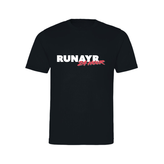 RunAyr 24 Hour Short Sleeve Running Shirt - Black