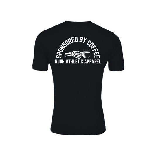 Sponsored By Coffee Running Shirt - Black/White