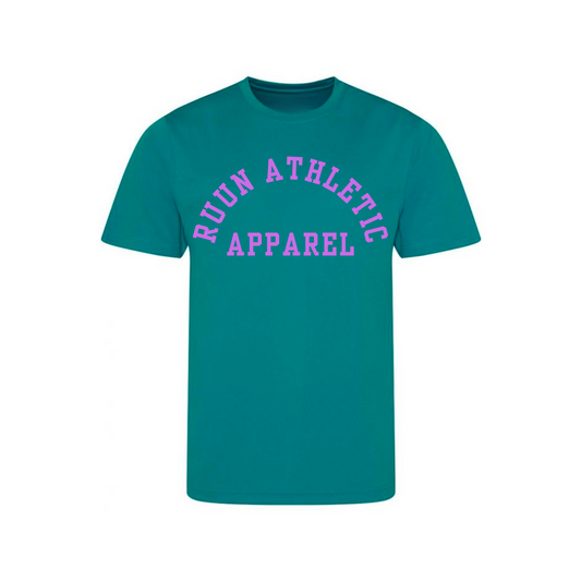 Varsity Running Shirt - Jade/Purple