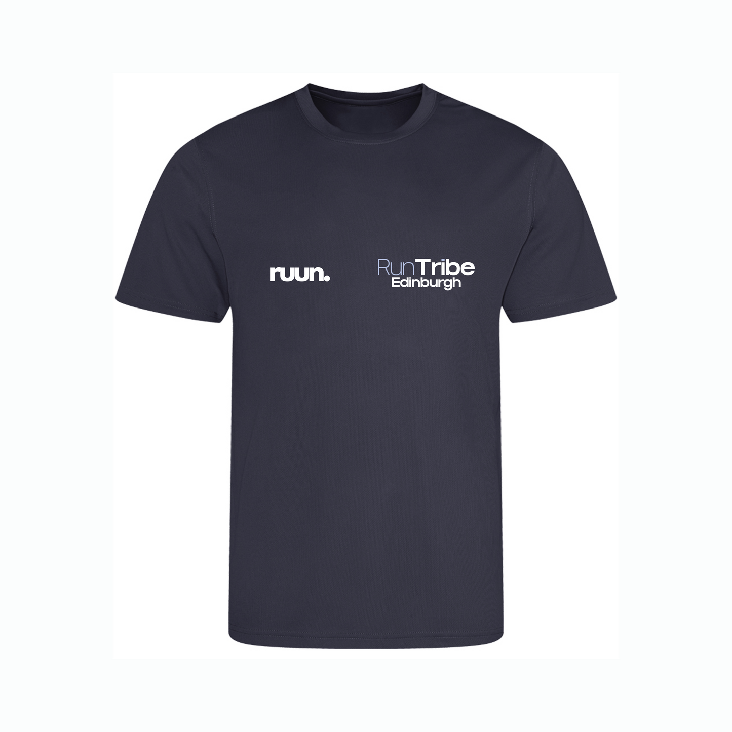 Run Tribe Edinburgh Short Sleeve Running Shirt - Navy Blue