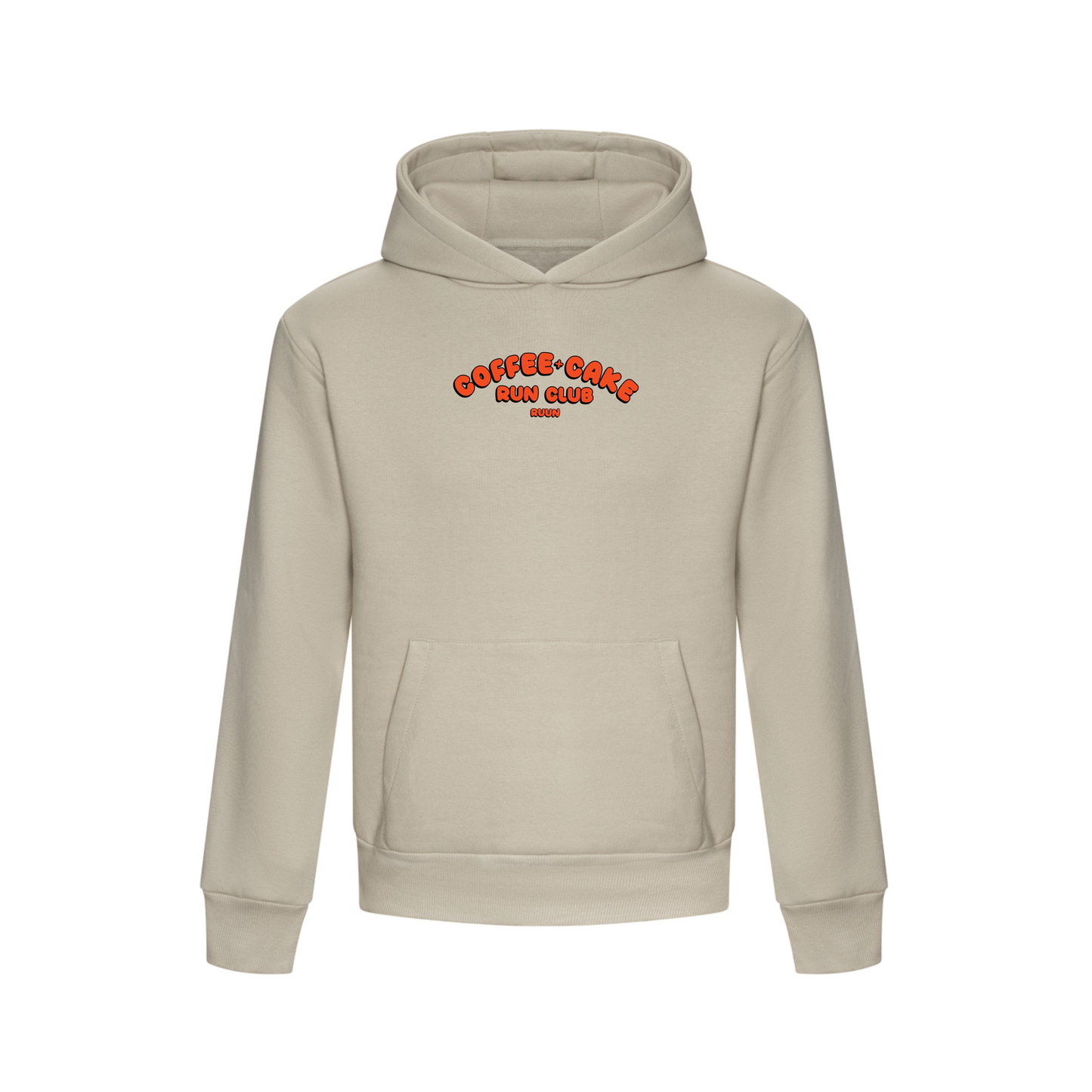 Coffee and Cake Run Club Heavyweight Hoodie - Natural Stone