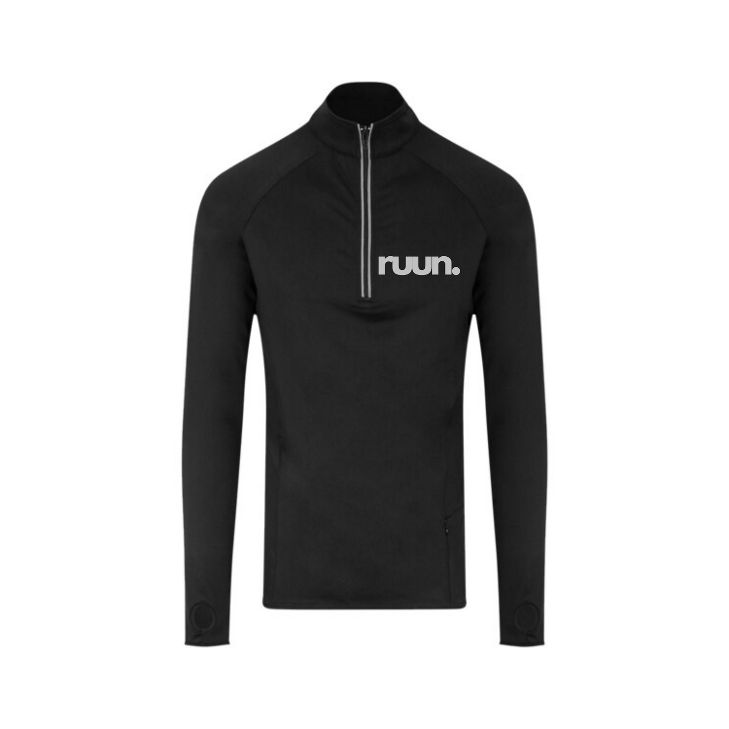 Ruun Essentials 1/4 Zip Top - Black