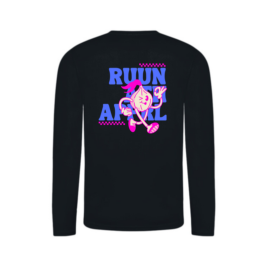 Run Fresh Running Shirt Long Sleeve - Black