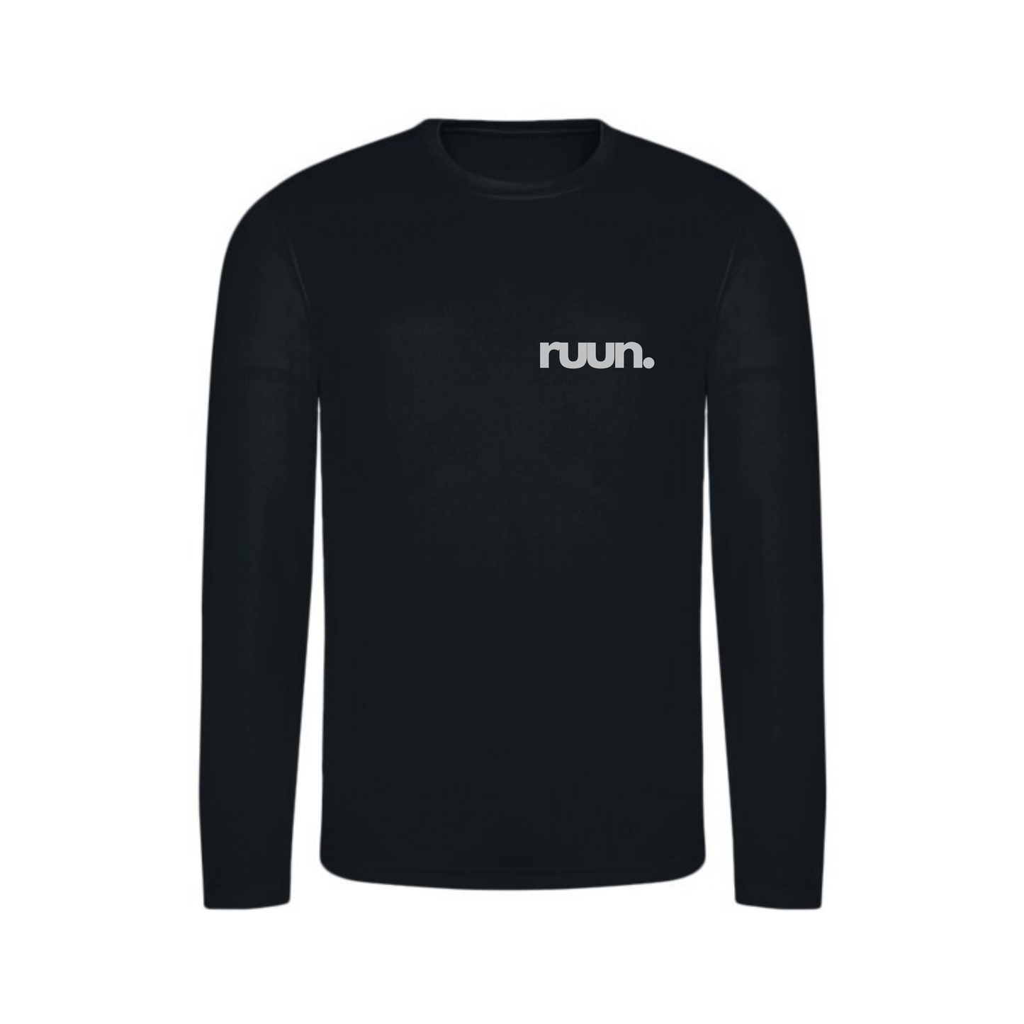 Ruun Essential Running Shirt Long Sleeve - Black/White