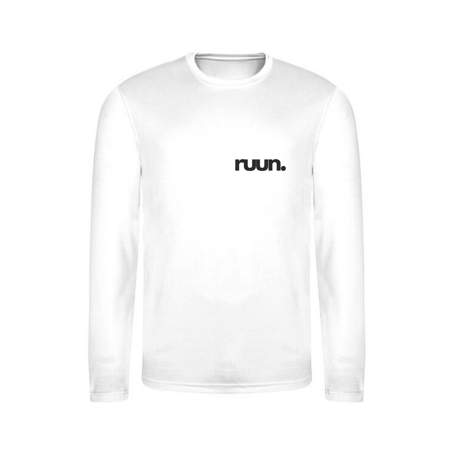 Ruun Essentials Running Shirt Long Sleeve - Black/White (Copy)