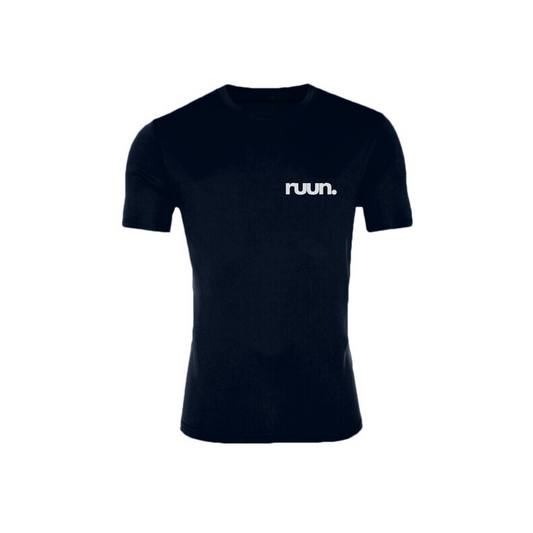 Running Shirt - Navy Blue/White